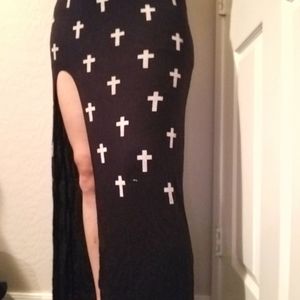 Long skirt and skater skirt